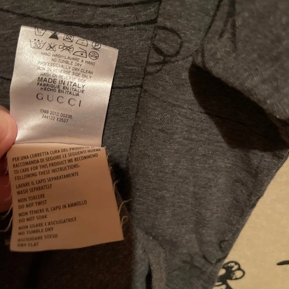 VTG Gucci Men’s Gray Tom Ford Archive Abstract GG All Over Print T-Shirt RARE